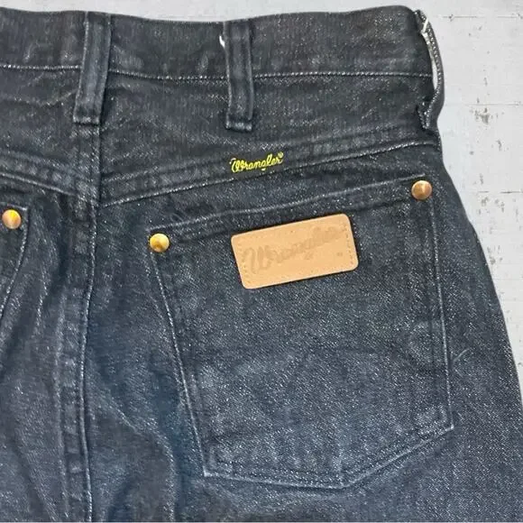 VTG Wrangler Black Jeans Cowboy Cut 13MBKG 9 X 36 Made In USA - Picture 4 of 8